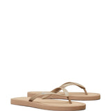 Tan sandals, side view