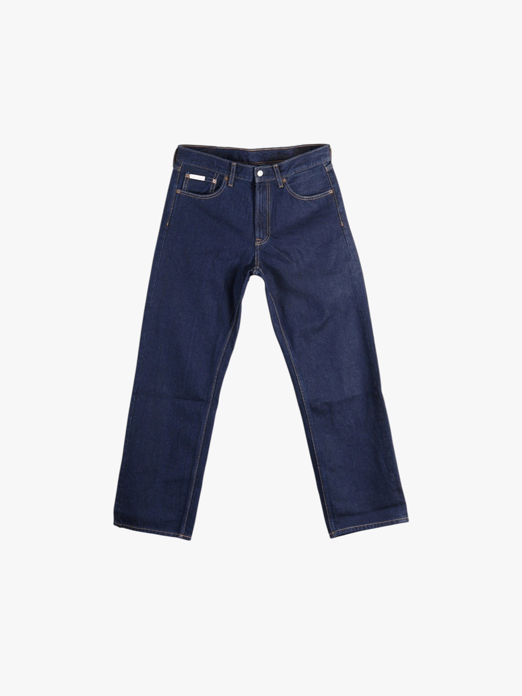 Navy jeans, front view