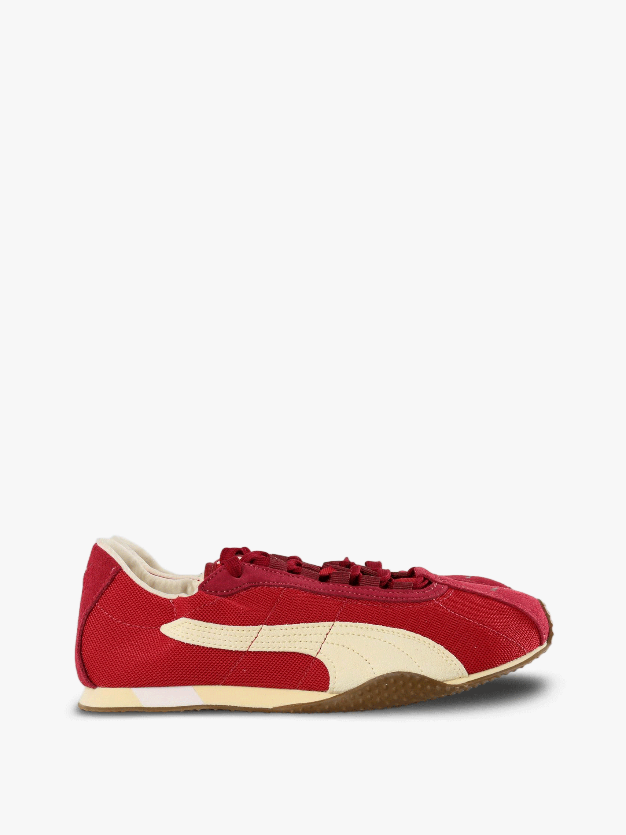 Red shoes, side view