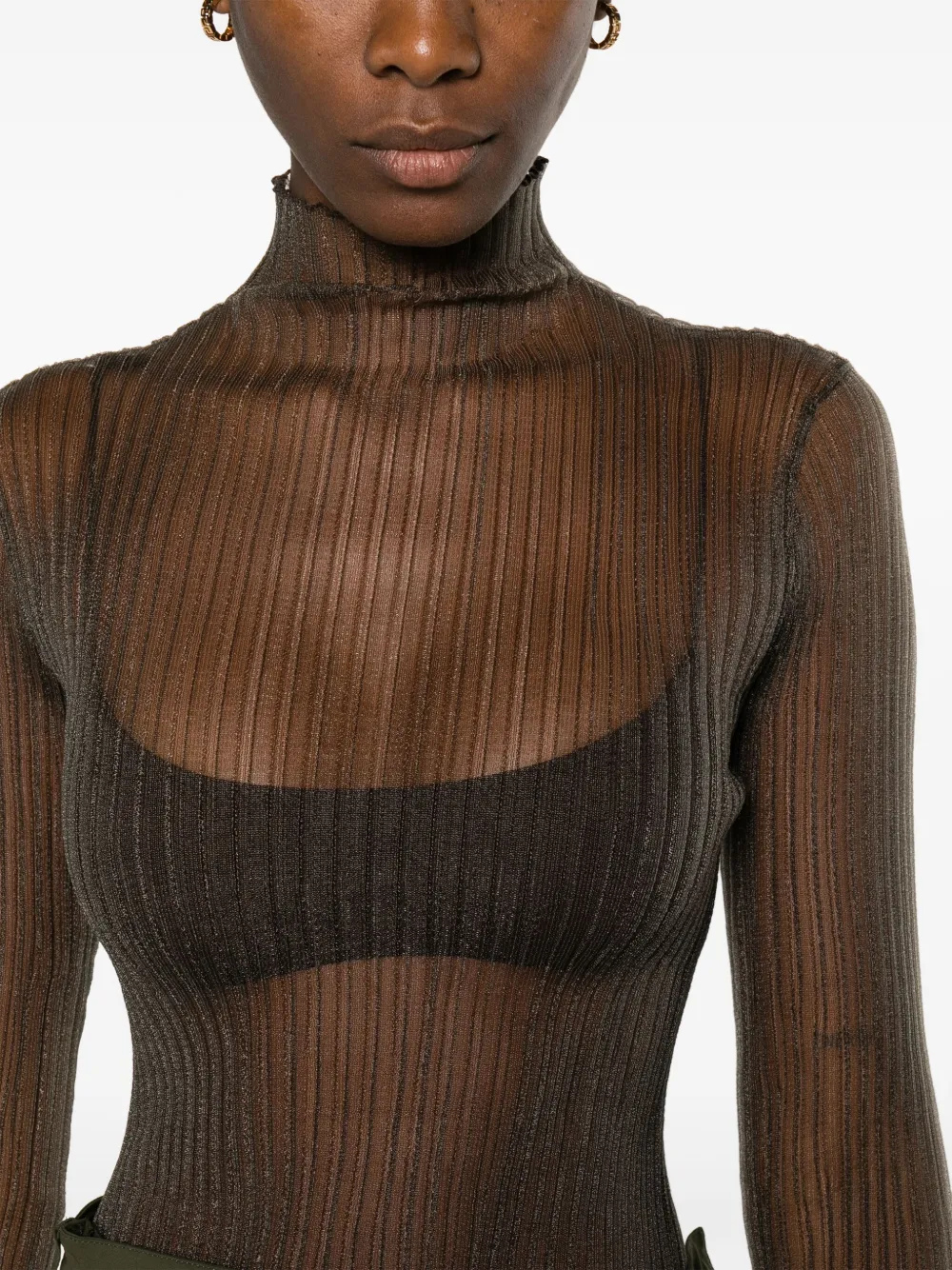 Close up of white top,showing texture of the nylon fabric