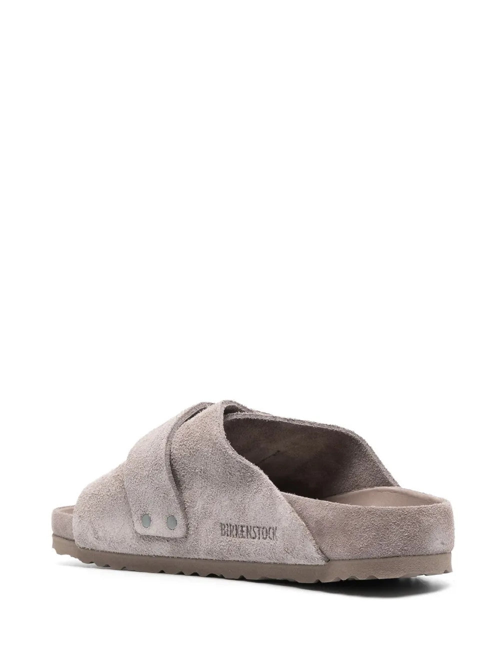 Grey sandals, side view