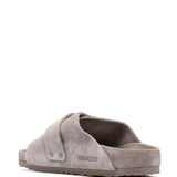 Grey sandals, side view