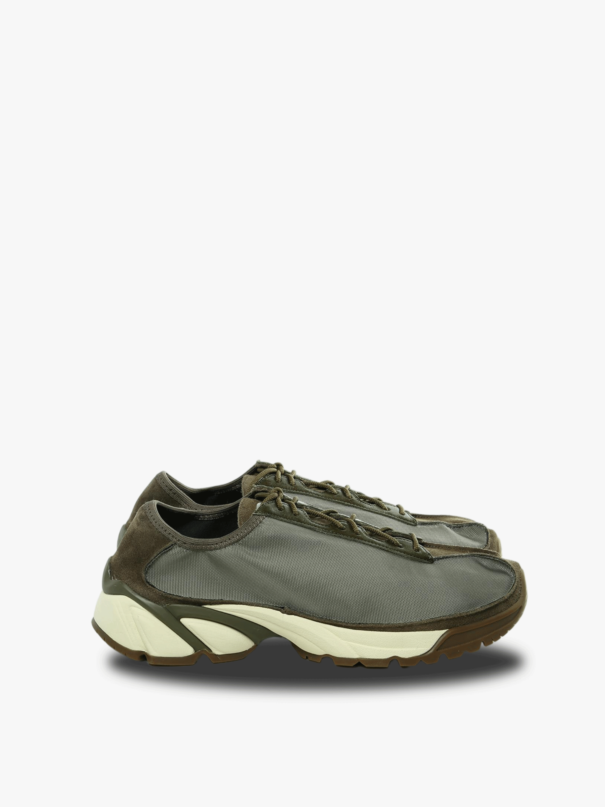 Green sneakers, front view