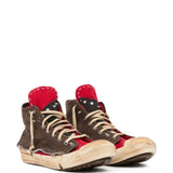 Brown sneakers, side view