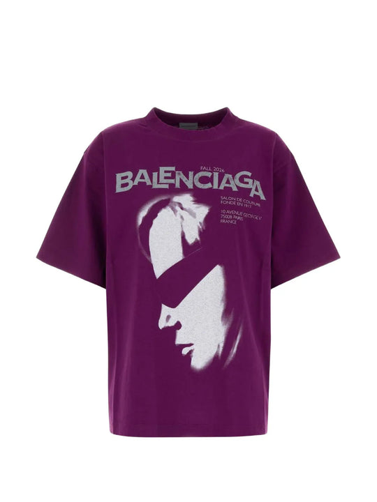 Purple t-shirt, front view