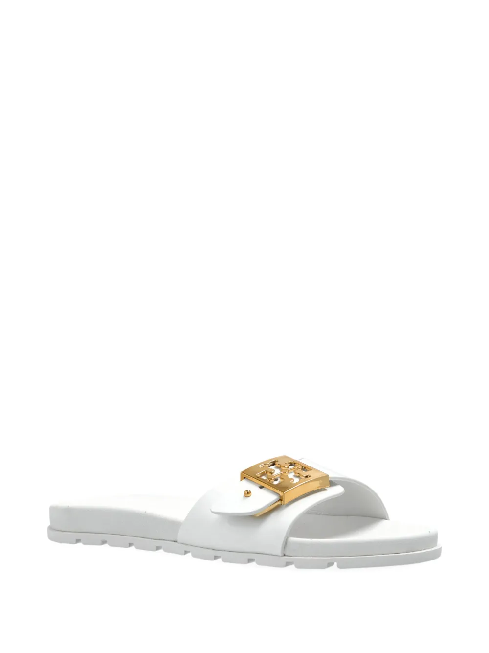 White sandals, front view