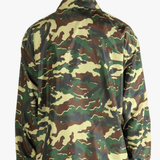 Green jacket worn by a person,showing the jacket's fit