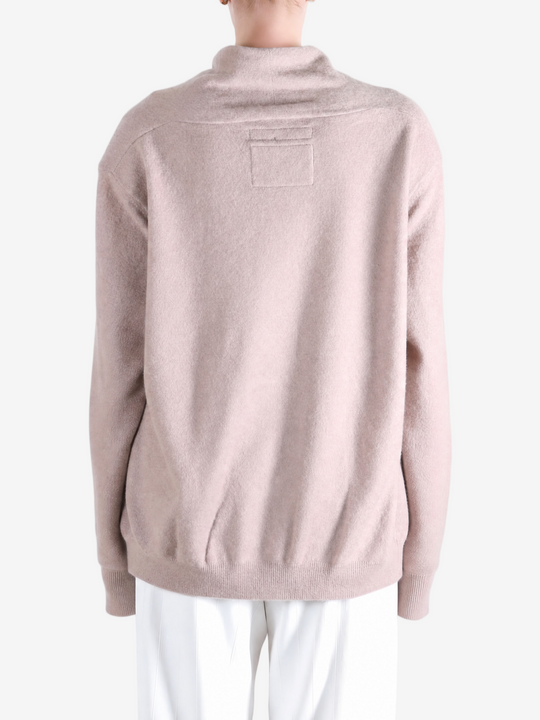 Tan knitwear, full body view