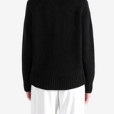 Black knitwear, full body view