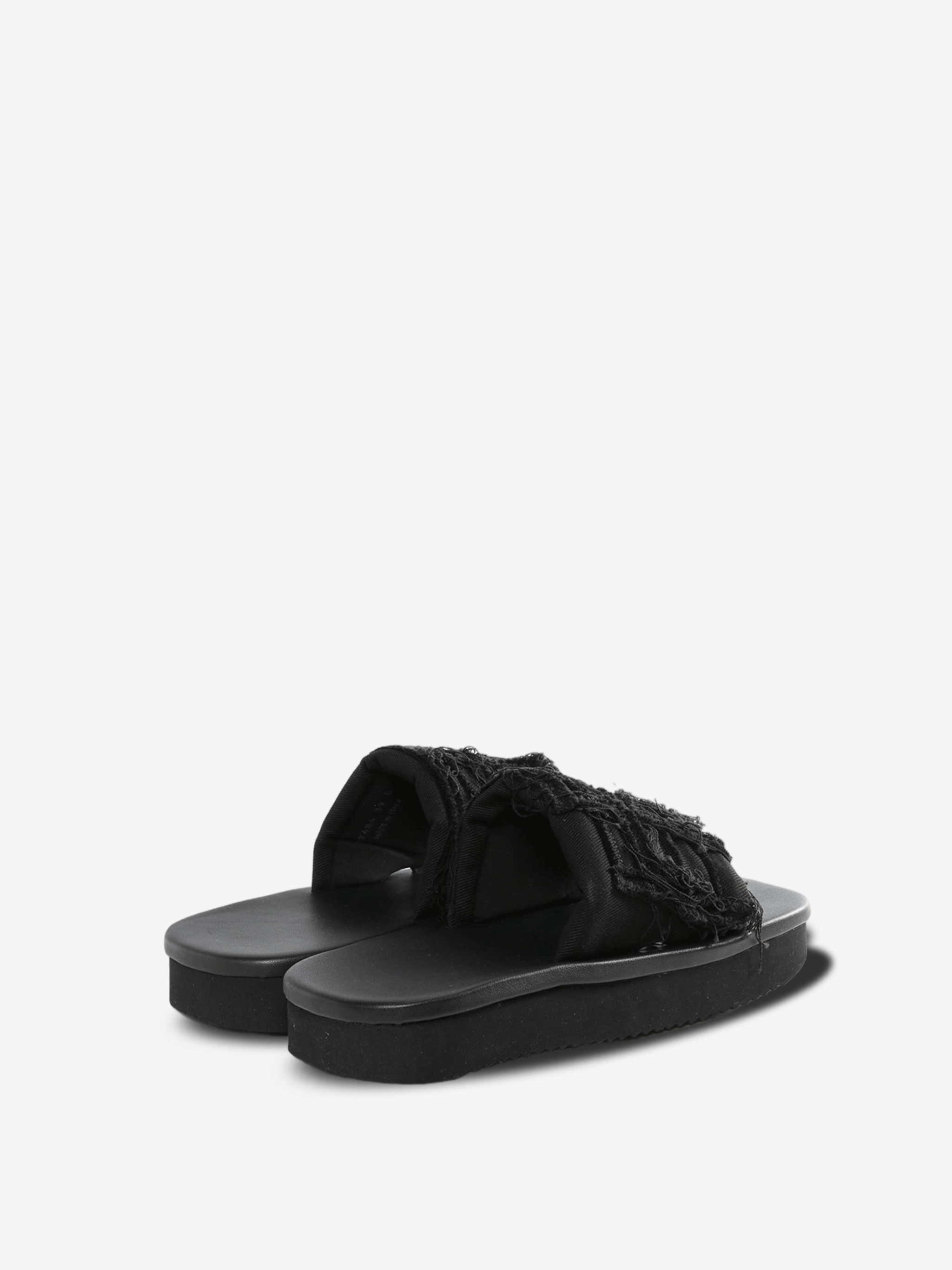 Black sandal, back view
