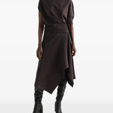 Brown dress, full body view