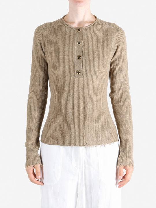 Tan top worn by a person, showing the top fit