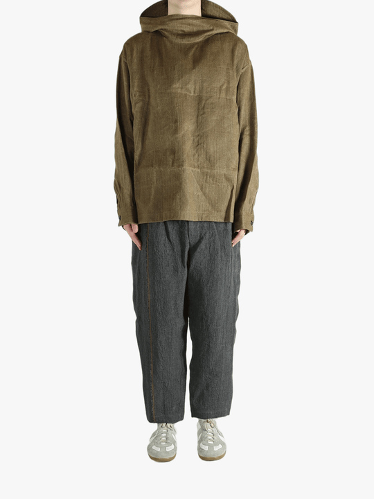 Brown jacket, full body view