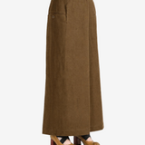 Brown skirt, full body view