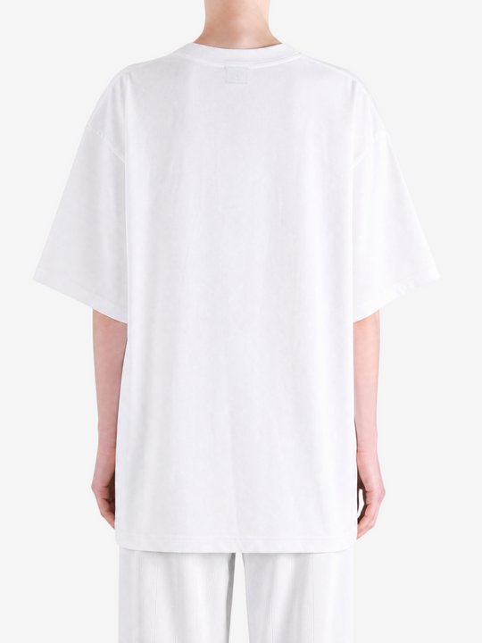 White top, full body view