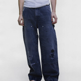 Grey pants, full body view