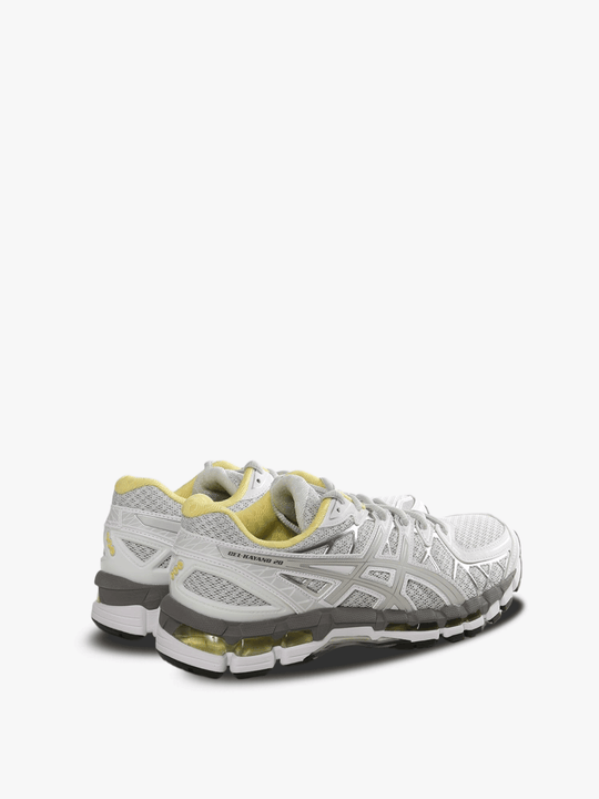 Grey sneakers, side view