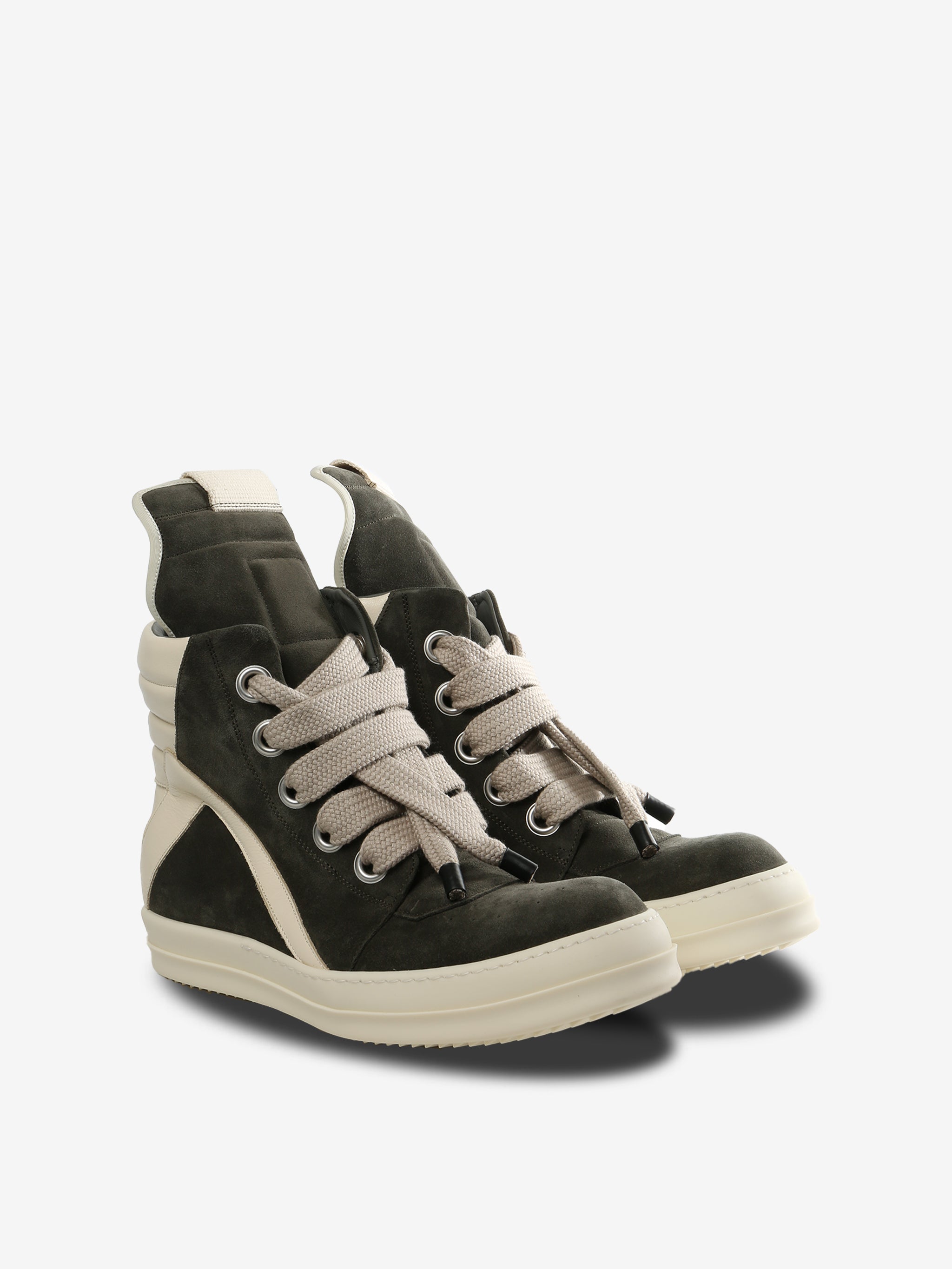 grey sneakers, side view