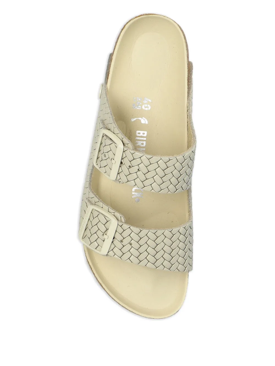 White sandals, front view