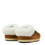 Brown mules, side view