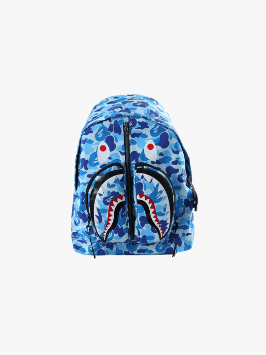 blue bags, front view