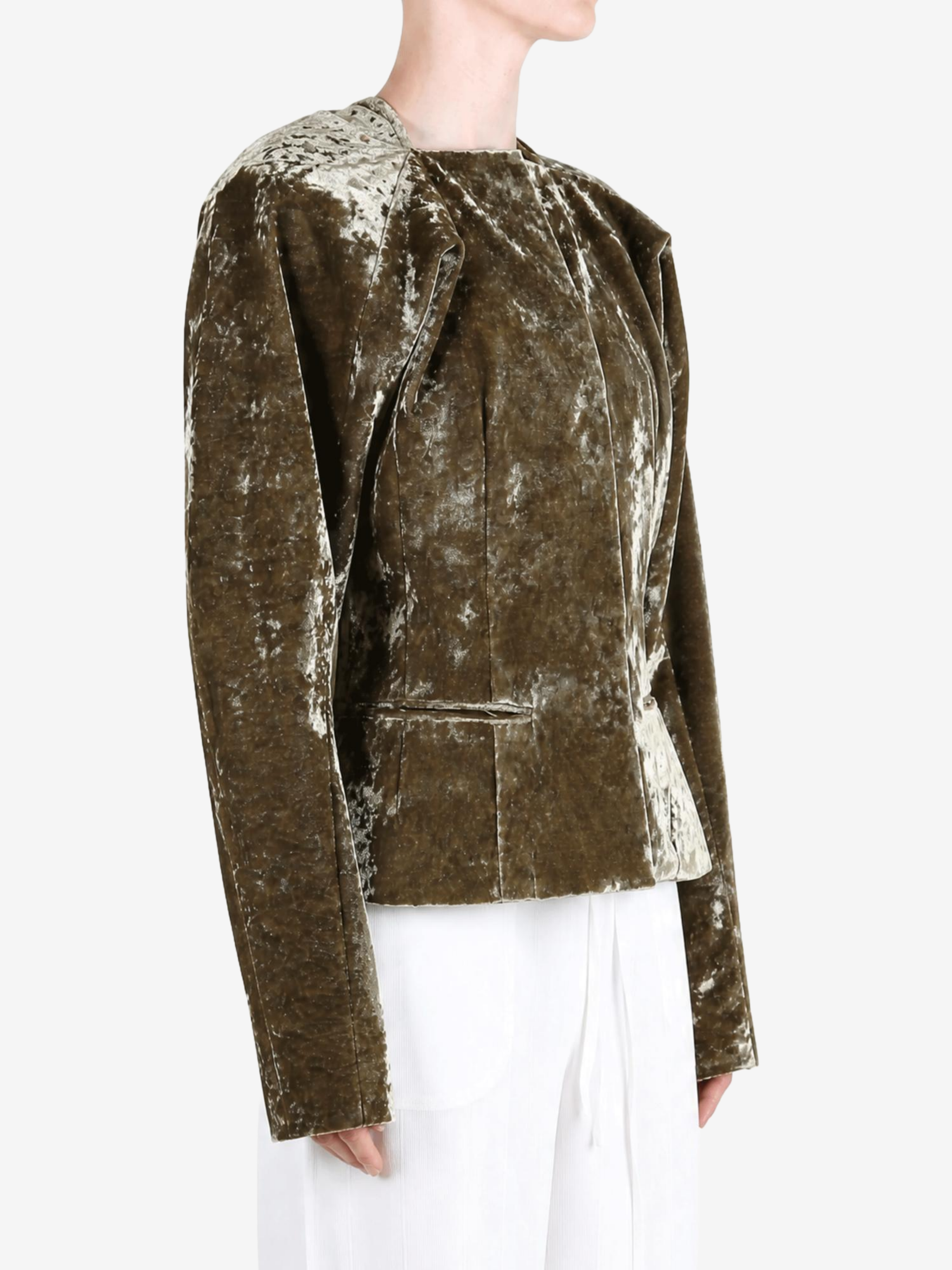 Green jacket, front view