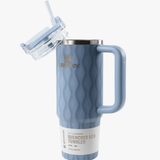 Blue product, front view
