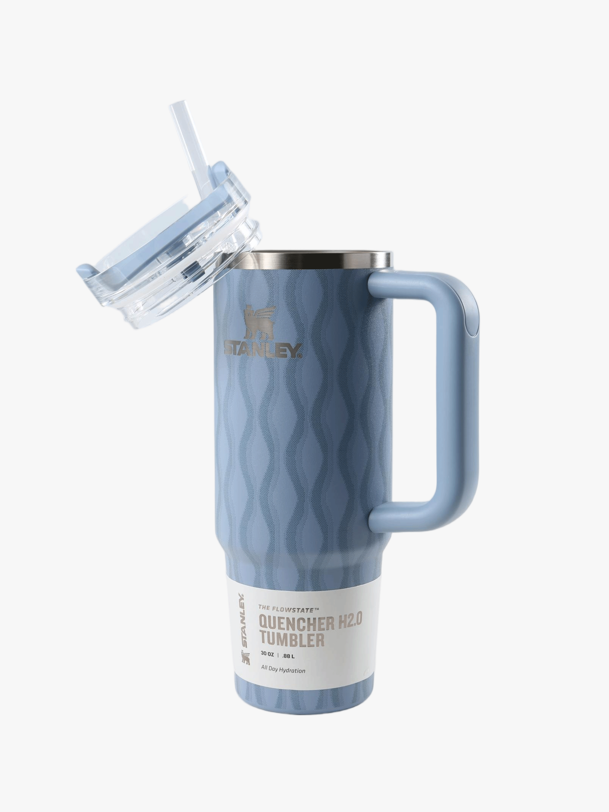 Blue product, front view