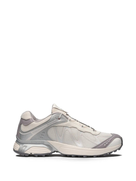 Tan shoes, side view