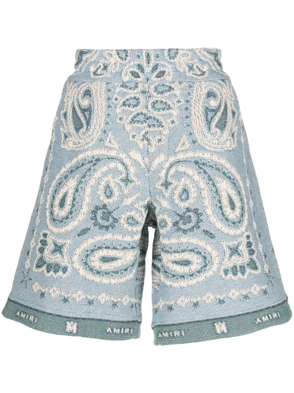 Blue shorts, front view