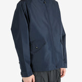 Navy jackets worn by a person, showing the jacket’s fit