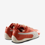 Orange sneakers,front view