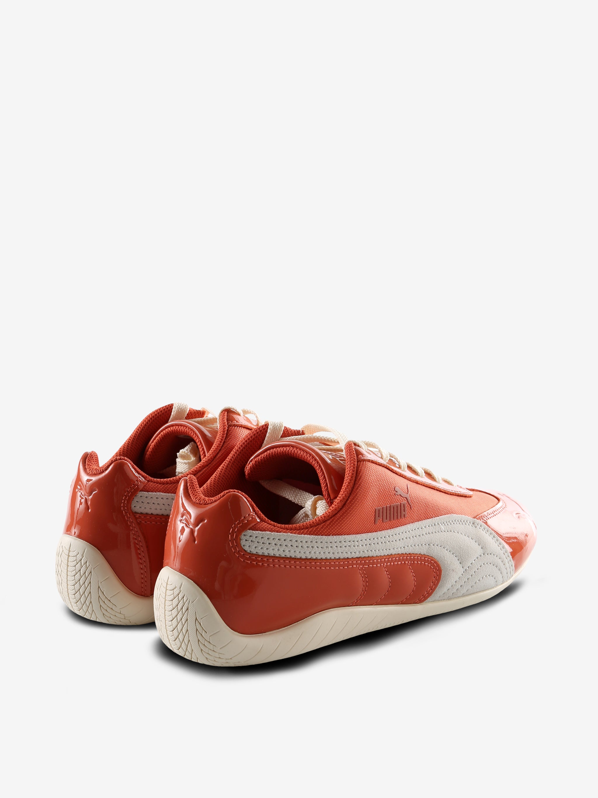 Orange sneakers,front view