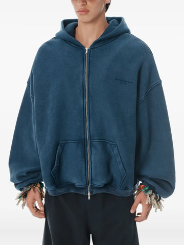 【ALEXANDER WANG】REVERSIBLE HOODIE S Alexander Wang Reversible Raglan Zip Hoodie | Black | FARFETCH