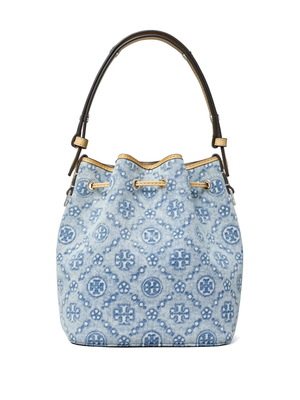 TORY BURCH - Women T Monogram Denim Bucket Bag