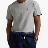 Grey T-shirt worn by a person, showing the T-shirt's fit