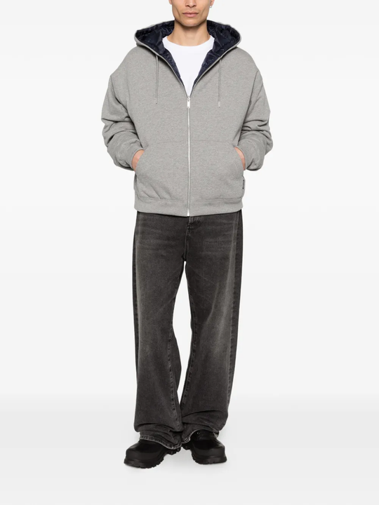 Grey hoodie, full body view