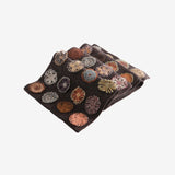 Brown scarves, side view