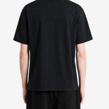 Black t-shirt, full body view