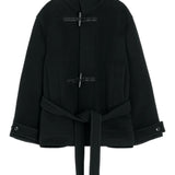 Black coat, front view