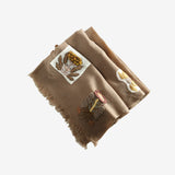 Tan scarves, front view