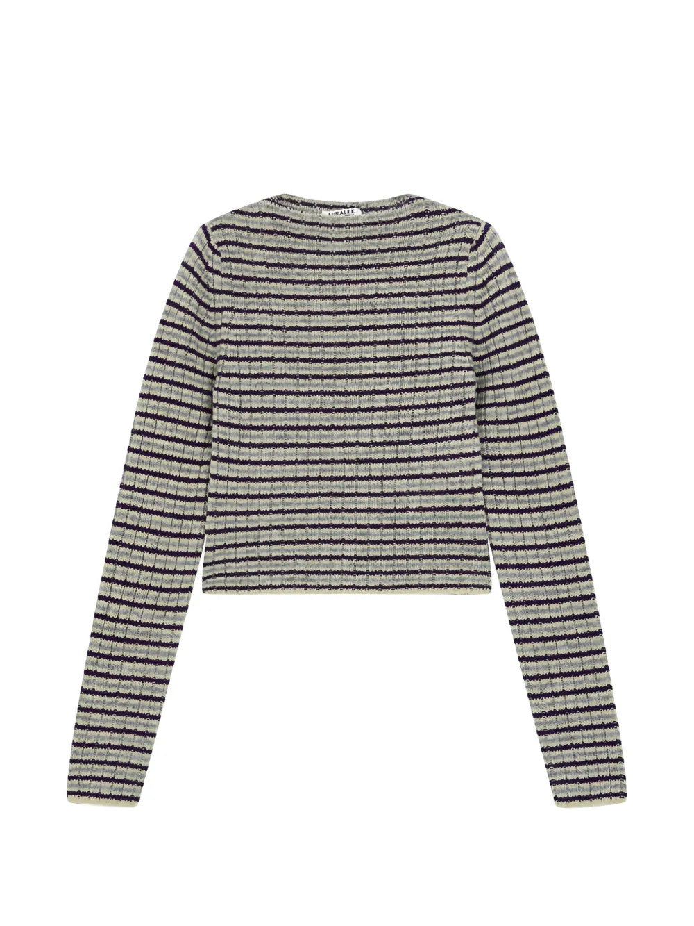 Purple knitwear, front view