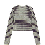 AURALEE - Women Shetland Wool Cashmere Rib Knit Boat-Neck Pullover