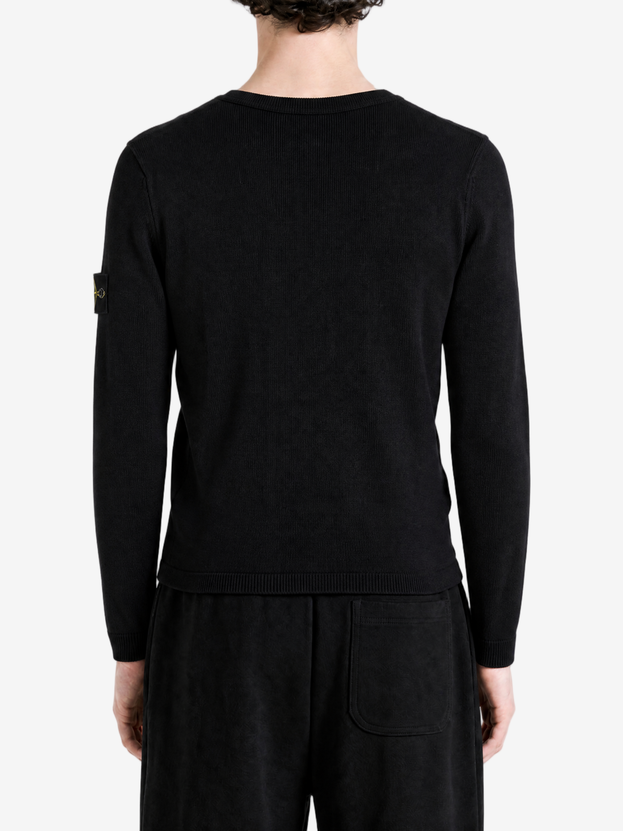 Black hoodie, full body view