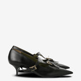 Black heels, front view