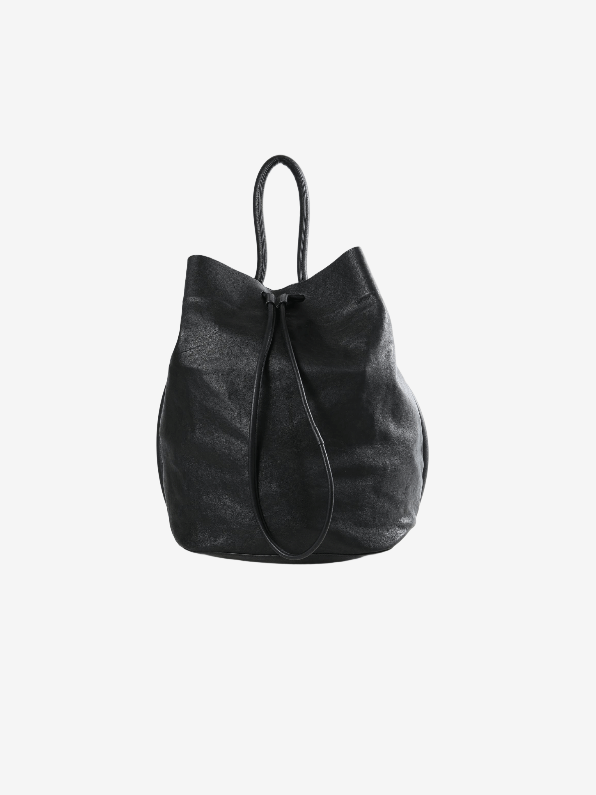 black bags, front view