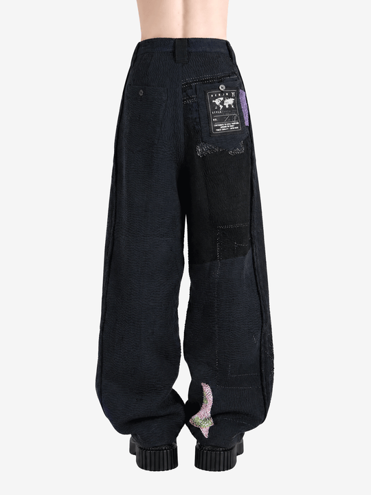 Black pants, full body view