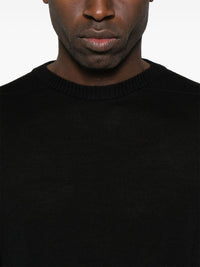 RICK OWENS - Men Cropped Biker Round Neck Sweater