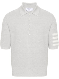 THOM BROWNE - Men Textured Stitch Polo Tee