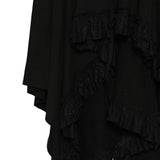 Close up of Black skirt, showing texture of the 100% cotton fabric